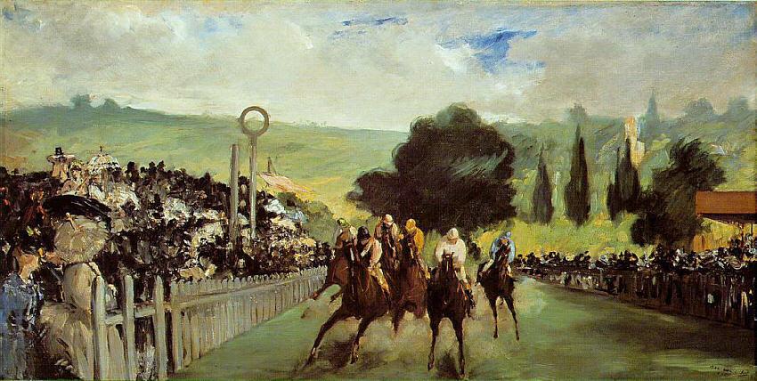 Edouard Manet Racetrack Near Paris